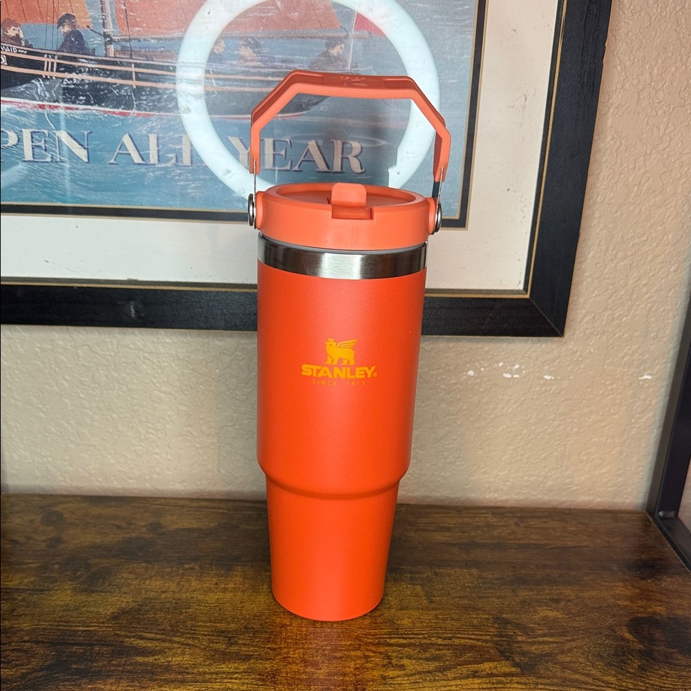 Stanley 30oz Orange Travel Tumbler with Handle